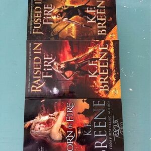 K.F. Breene Fantasy Paperback Book Set - Red & Black Covers